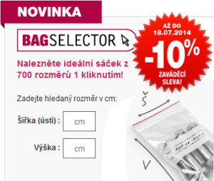 Vyhledávač Bagselector Rajapack