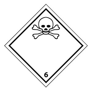 Etiketa toxický plyn