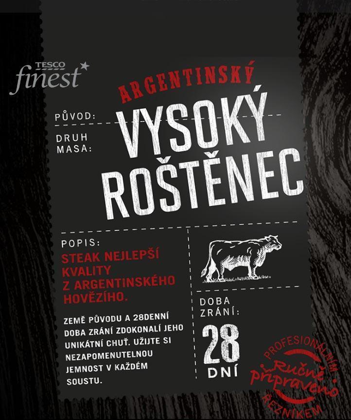 Balení masových výrobků edice Tesco Finest
