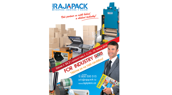 Rajapack na veletrhu For Industry 2013